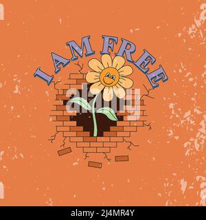 Poster in the style of the retro. Stock Vector