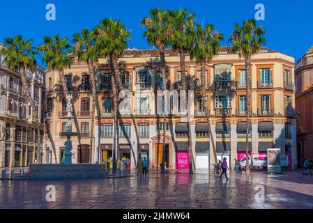 Malaga, Spain, May 24, 2021: View of plaza del obispo in Malaga Stock Photo