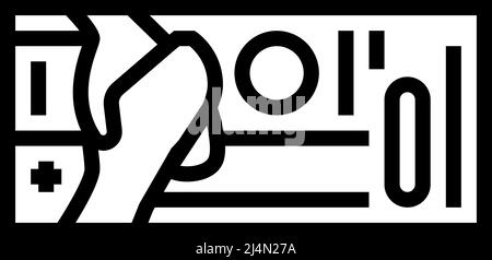 franc chf line icon vector illustration Stock Vector