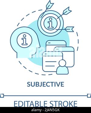 Subjective turquoise concept icon Stock Vector