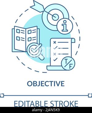 Objective turquoise concept icon Stock Vector