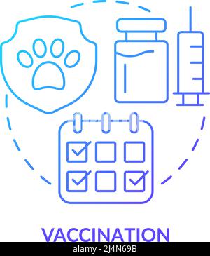 Vaccination blue gradient concept icon Stock Vector