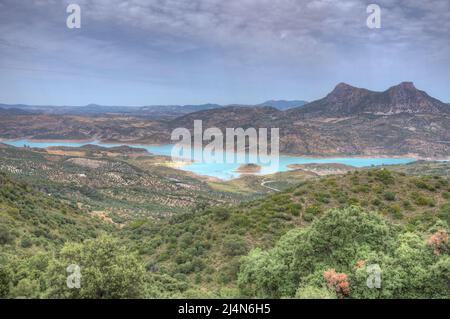 Aerial view of Zahara reservoir in Spain Stock Photo - Alamy