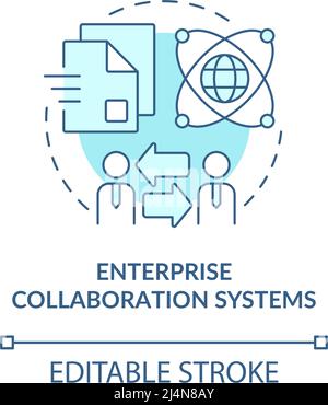Enterprise collaboration systems concept icon Stock Vector Image & Art ...