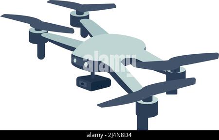Camera drone semi flat color vector object Stock Vector