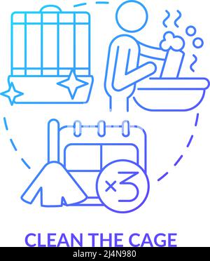 Clean cage blue gradient concept icon Stock Vector
