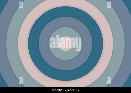 Colorful nested circles abstract background with pastel colors, geometrical circle background, colored geometric pattern backdrop Stock Vector