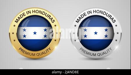 Made in Honduras graphics and labels set. Some elements of impact for the use you want to make of it. Stock Vector