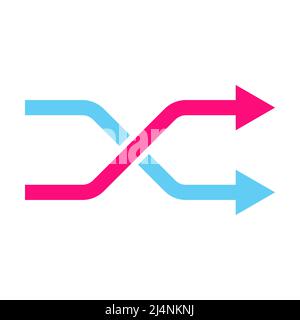 Redirect icon vector change direction symbol for graphic design, logo, web site, social media, mobile app, ui illustration Stock Vector