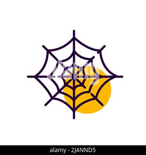 Symmetrical spider web icon, outline style Stock Vector Image & Art - Alamy