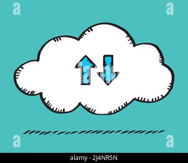 Vector illustration a cloud connection icon. Stock Vector