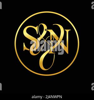 Alphabet letters Initials Monogram logo SN, NS, S and NYS or N&S free to downloads designs Stock Vector