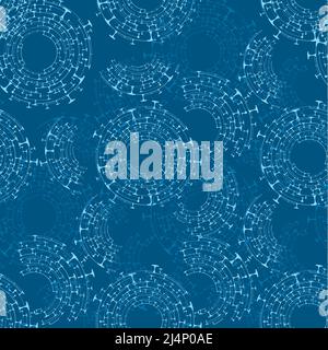 Blue business vector background with abstract circle shapes Stock Vector