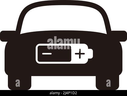 Green electric self-driving car icon Stock Vector