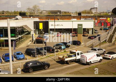 Dacia car company in Staples Corner, London, United Kingdom Stock Photo