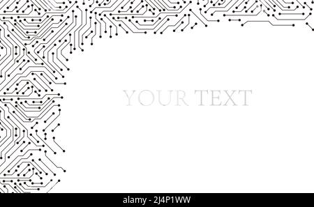 circuit board pattern, Artificial intelligence concept. vector illustration