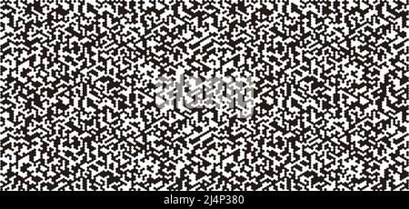 Pattern of hexagon spots, vector illustration seamless. Repeating digital dotted hexagonal military texture background. Abstract modern fabric textile Stock Vector