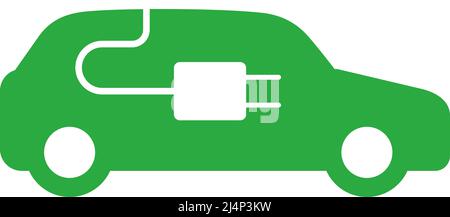 Green electric self-driving car icon Stock Vector
