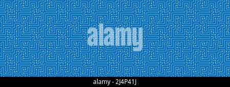 Circuit Board texture Background, like maze, seamless pattern Stock Vector