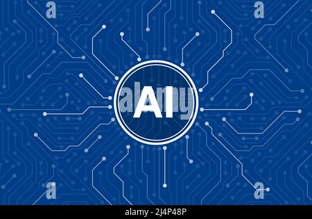 Artificial intelligence concept. vector illustration Stock Vector