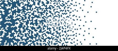 Pattern of hexagon spots, vector illustration seamless. Repeating digital dotted hexagonal military texture background. Abstract modern fabric textile Stock Vector