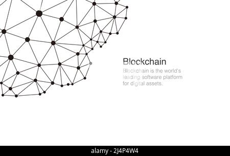 Digital background of Blockchain or Science, vector illustration Stock Vector