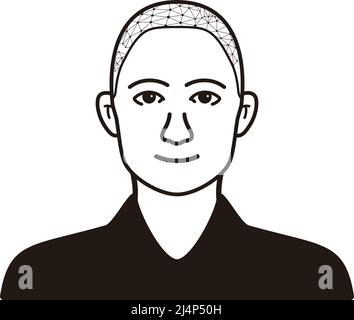 First human of robot, future concept Stock Vector