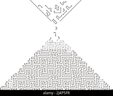 Maze with Circuit Board texture, sandy clock Stock Vector