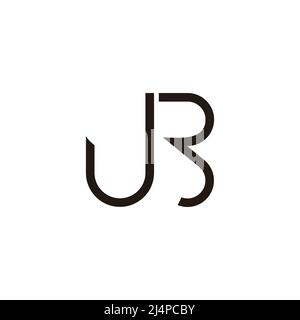 letter jr linked geometric loop line logo vector Stock Vector
