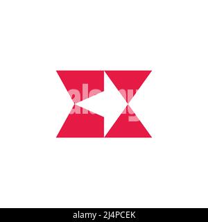 right direction arrow negative space simple geometric logo vector Stock Vector