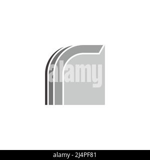 letter r square motion geometric gradient logo vector Stock Vector