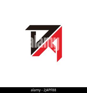 letters da simple triangle line clean geometric logo vector Stock Vector