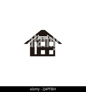 simple geometric home house shape clean design symbol vector Stock Vector