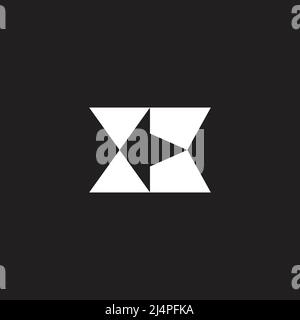 left arrow triangles simple geometric logo vector Stock Vector