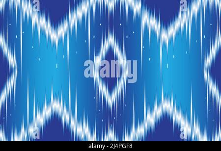 Ikat tribal seamless pattern. Ethnic Aztec fabric carpet mandala ornament native boho chevron textile. Geometric African American oriental tranditiona Stock Vector