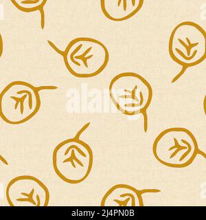 Gender neutral foliage leaf seamless raster background. Simple whimsical 2 tone pattern. Kids nursery wallpaper or scandi all over print. Stock Photo