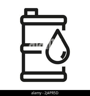 Oil Canister icon in outline style on white background Stock Vector