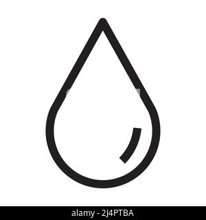 Water or oil drop icon in outline style on white background Stock Vector