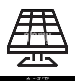 Solar lamps and batteries icon in outline style on white background Stock Vector