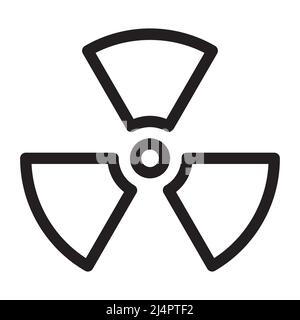 Radiation icon in outline style on white background Stock Vector
