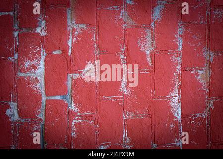 texture in the form of red bricks folded vertically. High quality photo Stock Photo