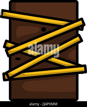 Crime Scene Door Icon. Editable Bold Outline With Color Fill Design. Vector Illustration. Stock Vector