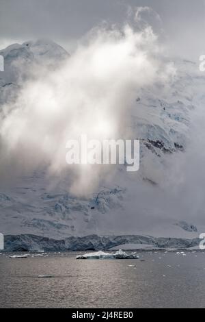 Cruising in Antarctica - Antarctic Peninsula - Palmer Archipelago. Neumayer Channel. Global warming - Fairytale landscape Stock Photo