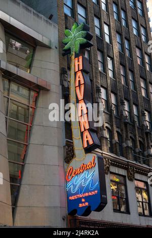 Havana Central Restaurant & Bar, Times Square, NYC, USA Stock Photo