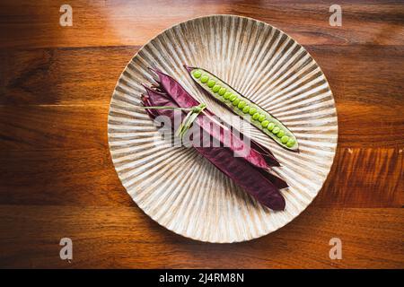 Bundle of Guaje seed pods in Oaxaca, Mexico. Stock Photo