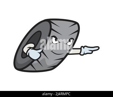Tire Cartoon with Recommending Gesture Illustration Vector Stock Vector
