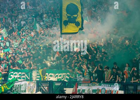 Glasgow, UK. 17th Apr, 2022. Celtic FC play Rangers FC in the Scottish Cup semi-final. The winner of this match goes forwards to play Heart of Midlothian in the final. Credit: Findlay/Alamy Live News Stock Photo