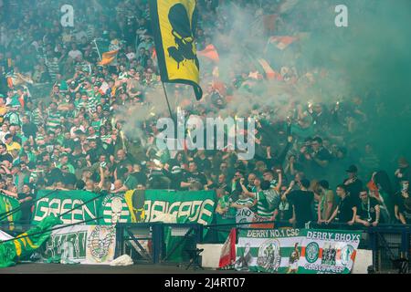 Glasgow, UK. 17th Apr, 2022. Celtic FC play Rangers FC in the Scottish Cup semi-final. The winner of this match goes forwards to play Heart of Midlothian in the final. Credit: Findlay/Alamy Live News Stock Photo