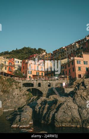 The beautiful town of Manarola, Cinque Terre, Italy Stock Photo