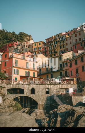 The beautiful town of Manarola, Cinque Terre, Italy Stock Photo